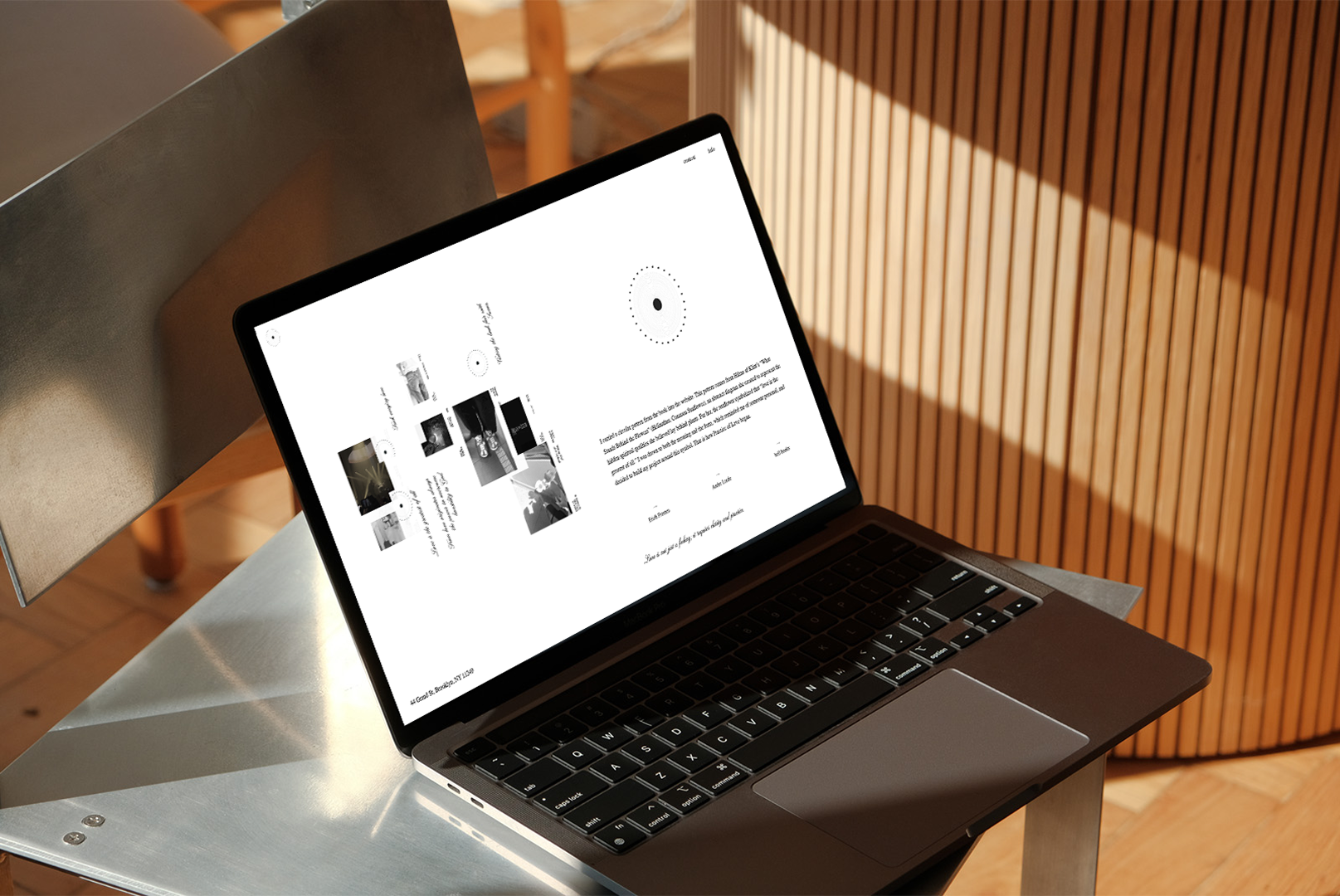 Practice of Love website on laptop